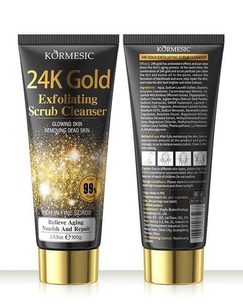 Gel de Limpeza Facial Esfoliante 24K – Limpeza Profunda e Renovação com Luxo Dourado