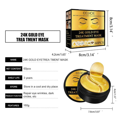 EELHOE 24K Gold Eye Taps – 60 unidades ✨👁️